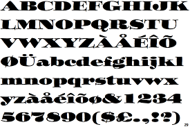 Beispiel einer ITC Ozwald-Schriftart